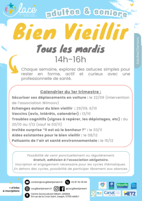 Calendrier Atelier "Bien Vieillir", Septembre à Décembre 2026 Calendrier Atelier "Bien Vieillir", Septembre à Décembre 2026